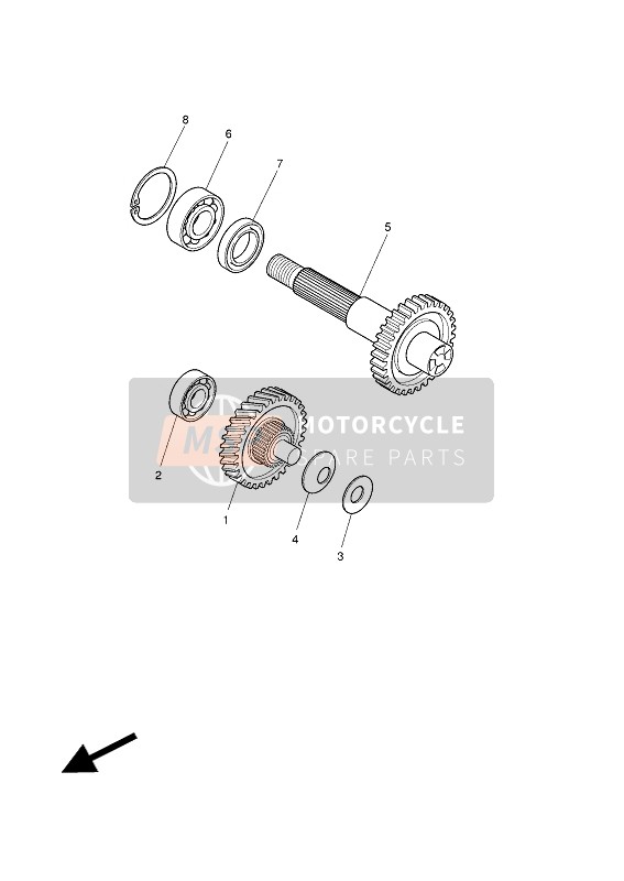 4SBE74100000, Main Axle Comp., Yamaha, 0